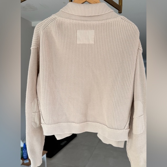 Free People We The Free Worn Thru Surplus knit cardigan size M,Cream color - Picture 2 of 8